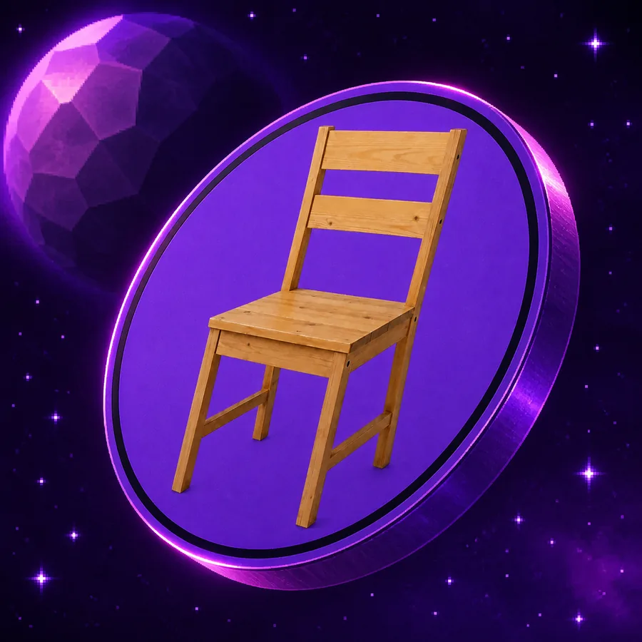 The chair coin tumbling through space
